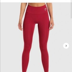 Gymshark training leggings - maroon red - size medium